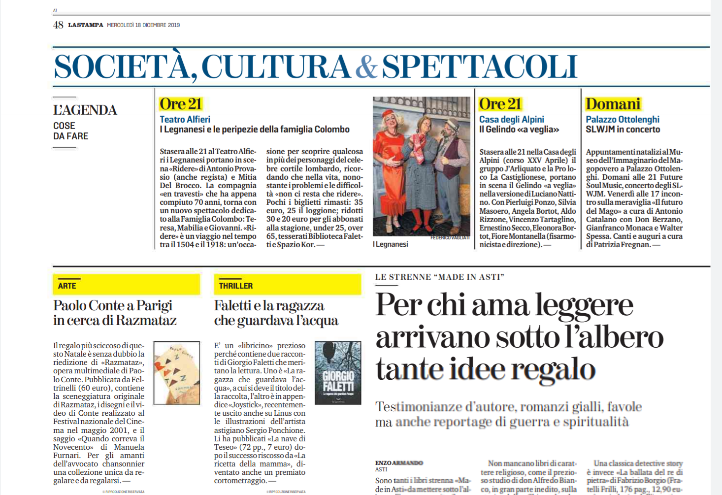 La Stampa Razmataz Paolo Conte Manuela Furna