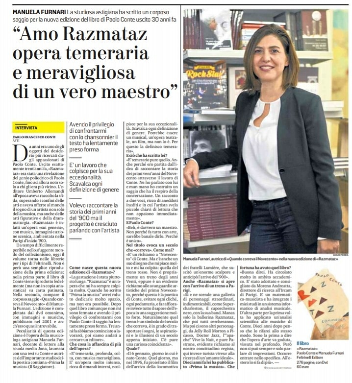 La Stampa intervista Manuela Furnari Razmataz