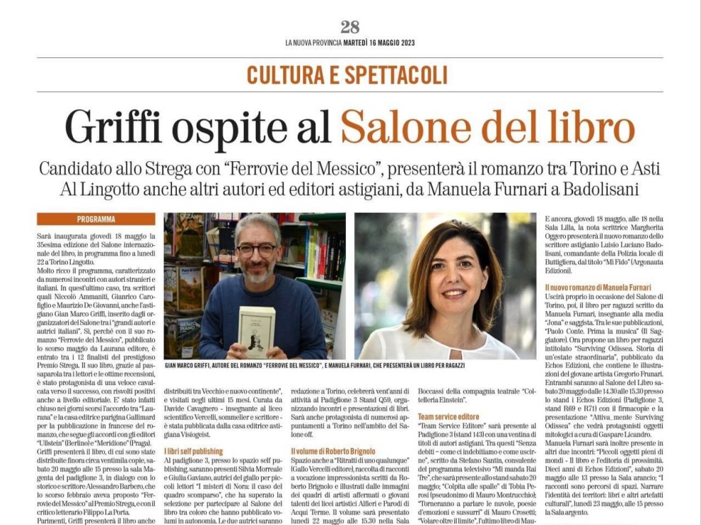 Manuela Furnari Salone del Libro il nuovo libro per ragazzi Surviving Odissea