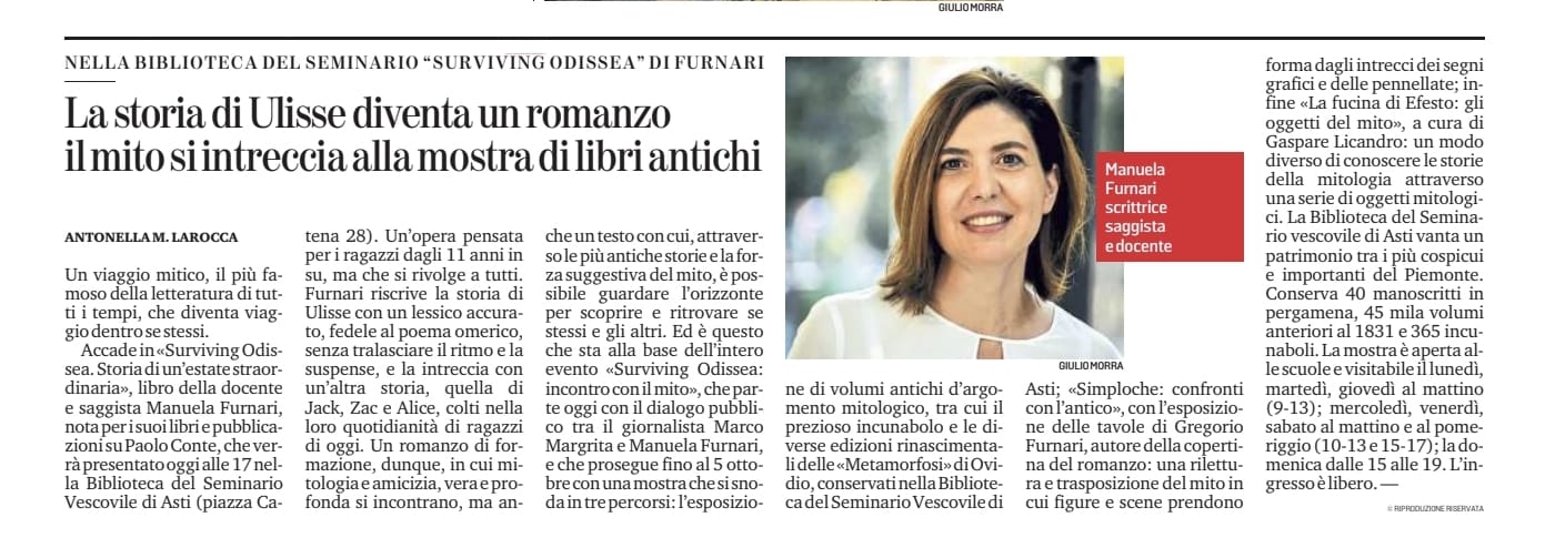 Manuela Furnari saggista scrittrice docente La Stampa